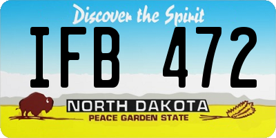 ND license plate IFB472