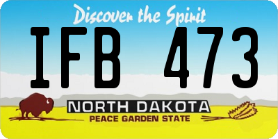 ND license plate IFB473