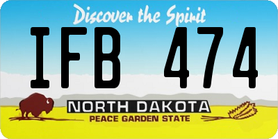 ND license plate IFB474