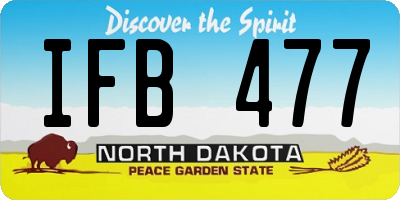 ND license plate IFB477