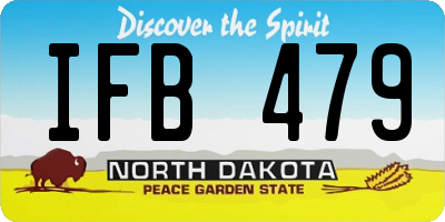 ND license plate IFB479