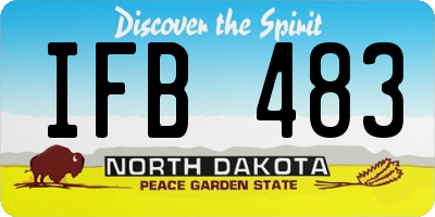 ND license plate IFB483