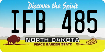 ND license plate IFB485