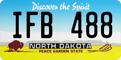 ND license plate IFB488