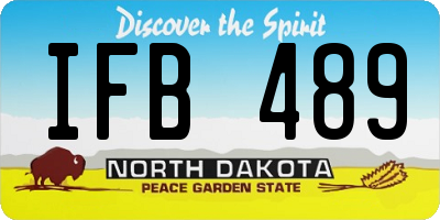 ND license plate IFB489