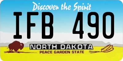 ND license plate IFB490