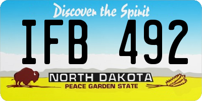 ND license plate IFB492