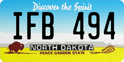 ND license plate IFB494