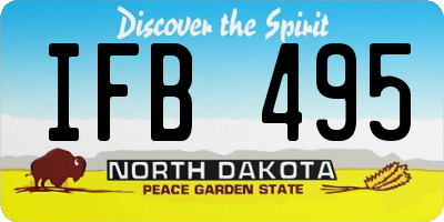 ND license plate IFB495