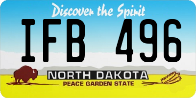 ND license plate IFB496