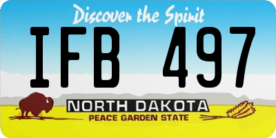 ND license plate IFB497