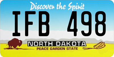 ND license plate IFB498
