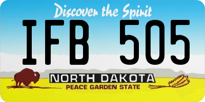 ND license plate IFB505