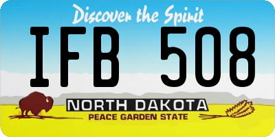 ND license plate IFB508