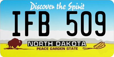 ND license plate IFB509