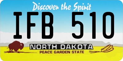 ND license plate IFB510