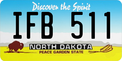 ND license plate IFB511