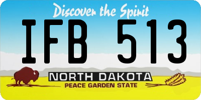 ND license plate IFB513