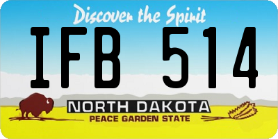 ND license plate IFB514