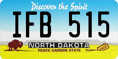 ND license plate IFB515