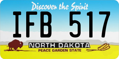 ND license plate IFB517