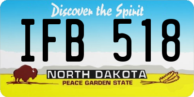 ND license plate IFB518