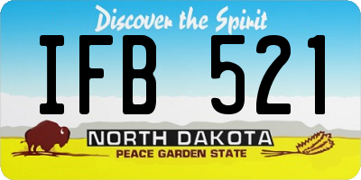 ND license plate IFB521