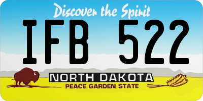 ND license plate IFB522