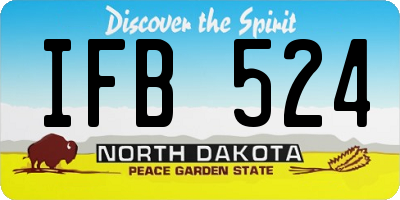 ND license plate IFB524