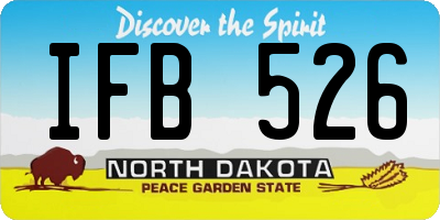 ND license plate IFB526