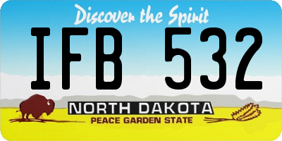 ND license plate IFB532