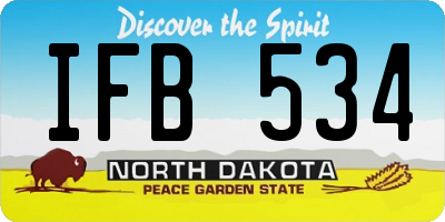 ND license plate IFB534