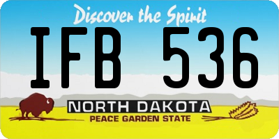 ND license plate IFB536