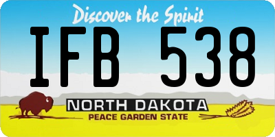 ND license plate IFB538