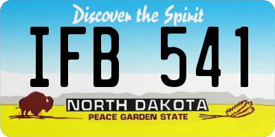 ND license plate IFB541