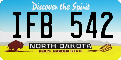 ND license plate IFB542