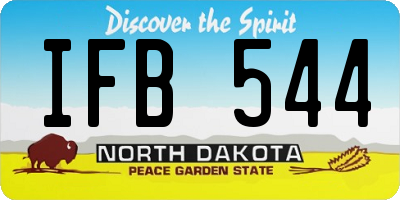 ND license plate IFB544