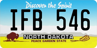 ND license plate IFB546