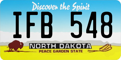 ND license plate IFB548