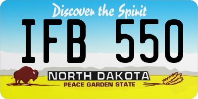 ND license plate IFB550