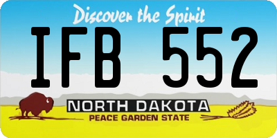 ND license plate IFB552