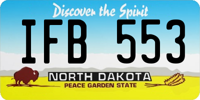 ND license plate IFB553
