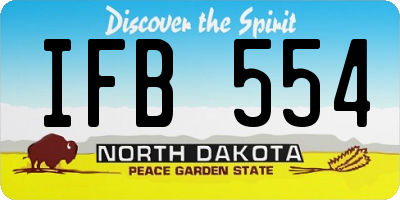 ND license plate IFB554