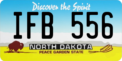 ND license plate IFB556