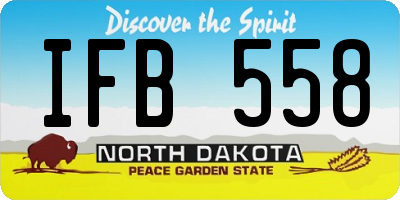 ND license plate IFB558