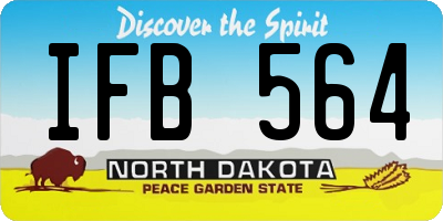 ND license plate IFB564