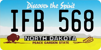 ND license plate IFB568
