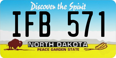 ND license plate IFB571
