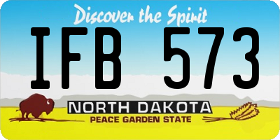 ND license plate IFB573