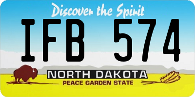 ND license plate IFB574
